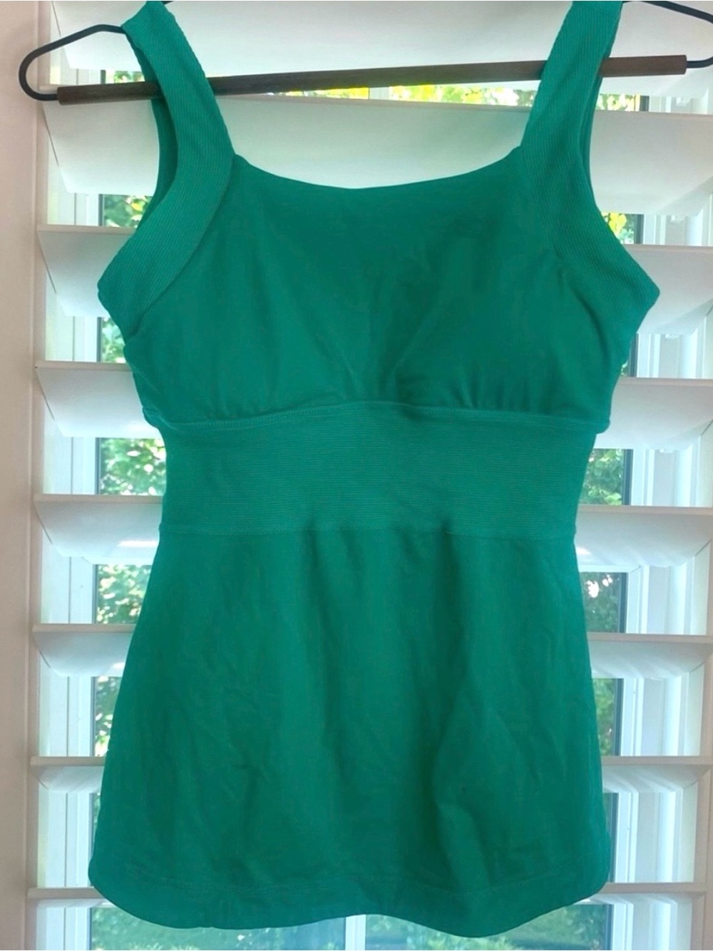 Lululemon Teal Green Ribbed Tank Top Size 6 $68 pre tax retail
